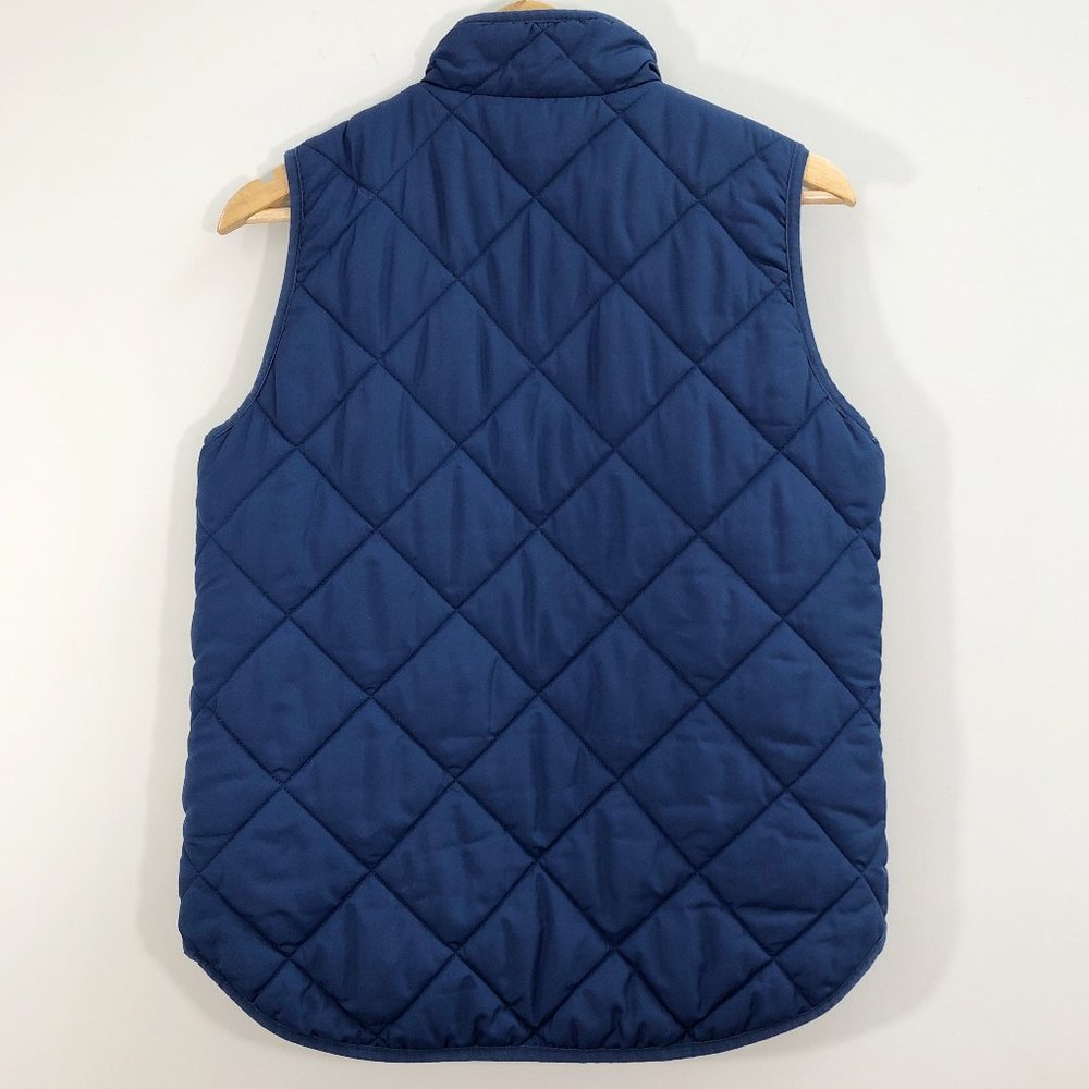 J. CREW Blue Quilted Full-Zip Puffer Vest G7520 Size M - Picture 3 of 12